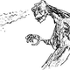 The Grand High Witch shooting a lower witch with her laser eyes. (Illustration: The Witches/Quentin Blake)